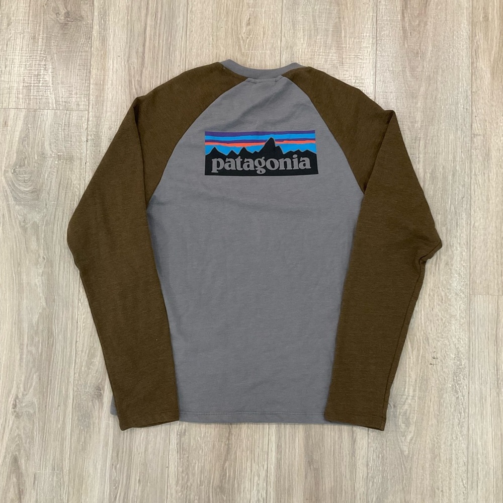 Patagonia Men's Long Sleeve Sweatshirt in Gray and Brown